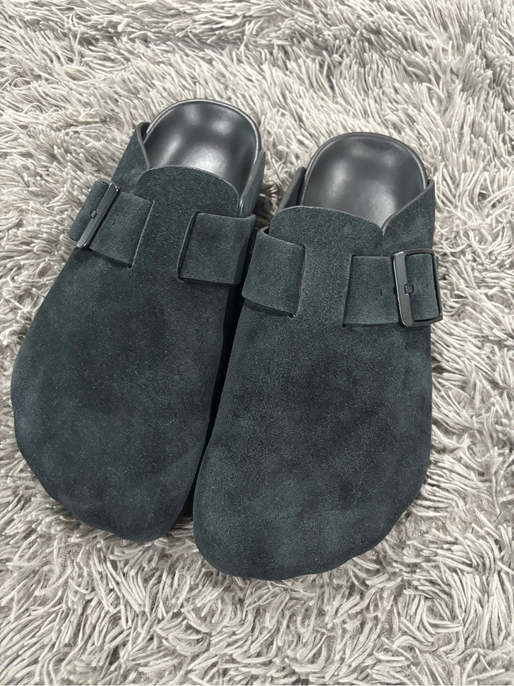 Balenciaga Black Suede Sunday Mules